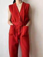 French designers red jumpsuits