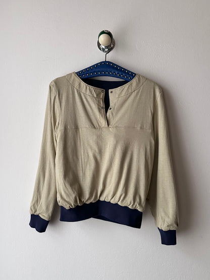 Brigitte Naux suede sweatshirt