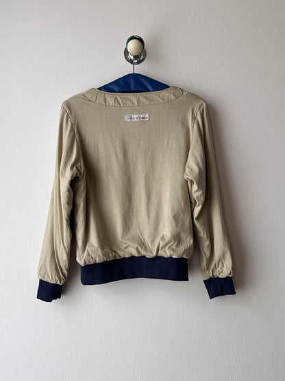 Brigitte Naux suede sweatshirt