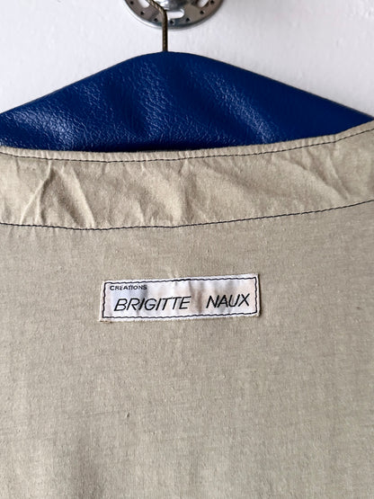 Brigitte Naux suede sweatshirt