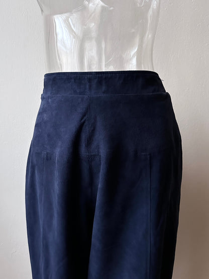 Brigitte Naux suede sweatpants