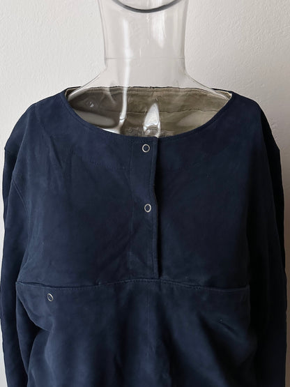 Brigitte Naux suede sweatshirt