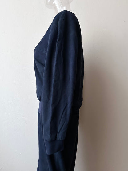 Brigitte Naux suede sweatshirt