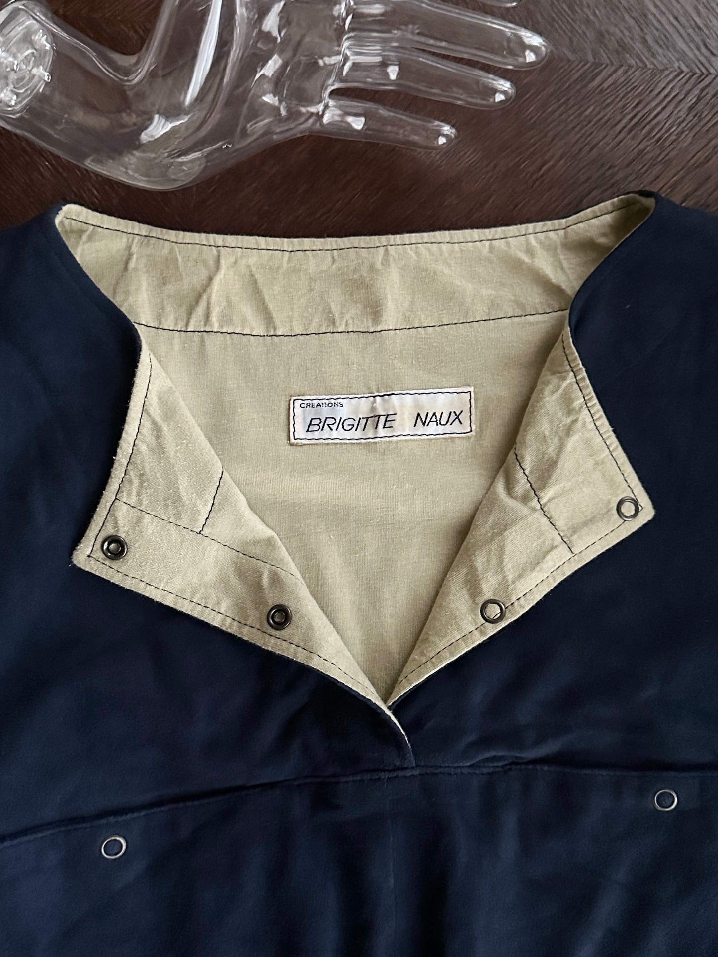 Brigitte Naux suede sweatshirt