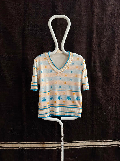 bee jacquard summer knit