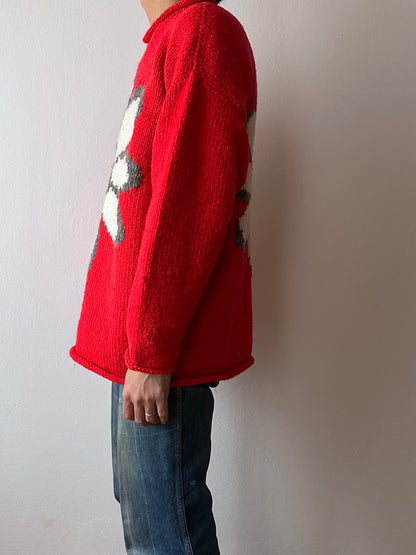 Ecuador Pachamama Daisy wool jumper - XL