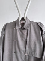 80s French gray shirt