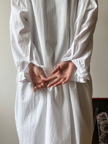 Vintage battenburg lace frill gown