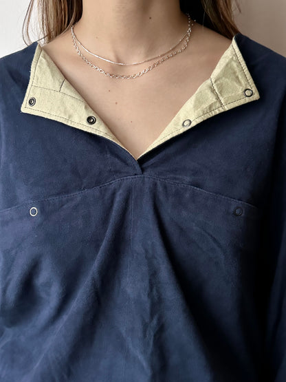 Brigitte Naux suede sweatshirt