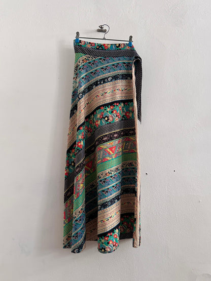 70s beautiful fabrick skirt W28-29