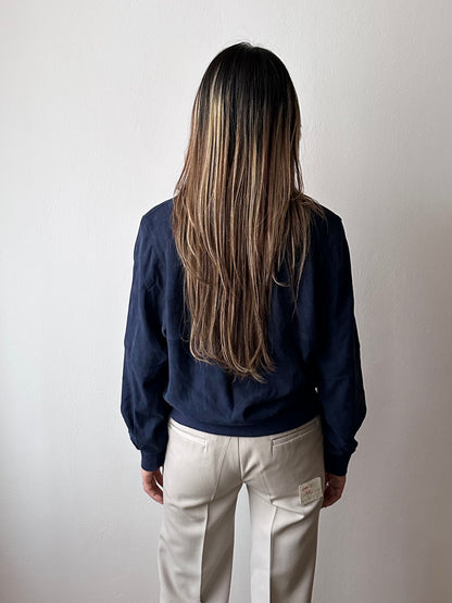 Brigitte Naux suede sweatshirt