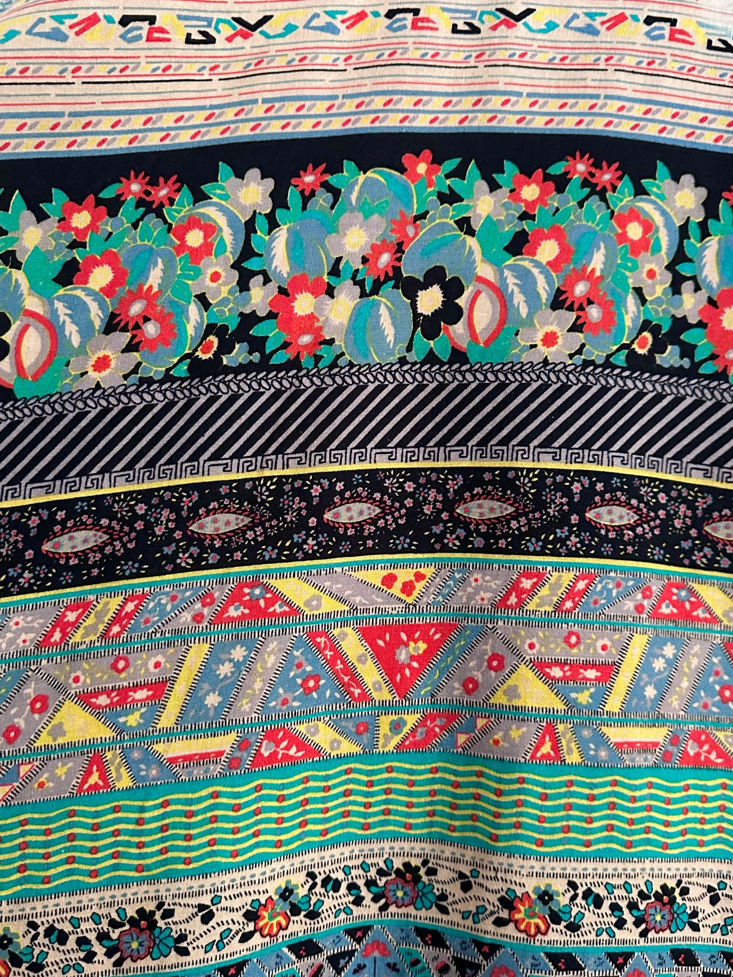 70s beautiful fabrick skirt W28-29