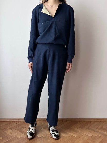 Brigitte Naux suede sweatshirt