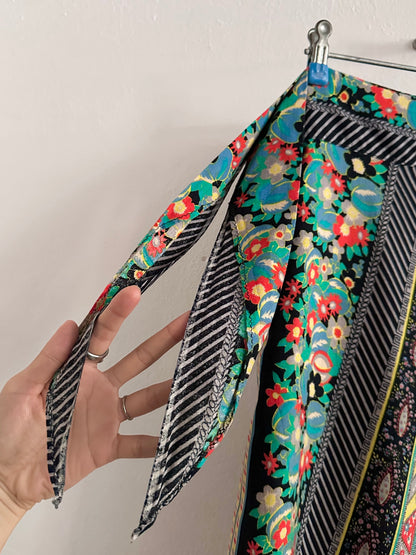 70s beautiful fabrick skirt W28-29