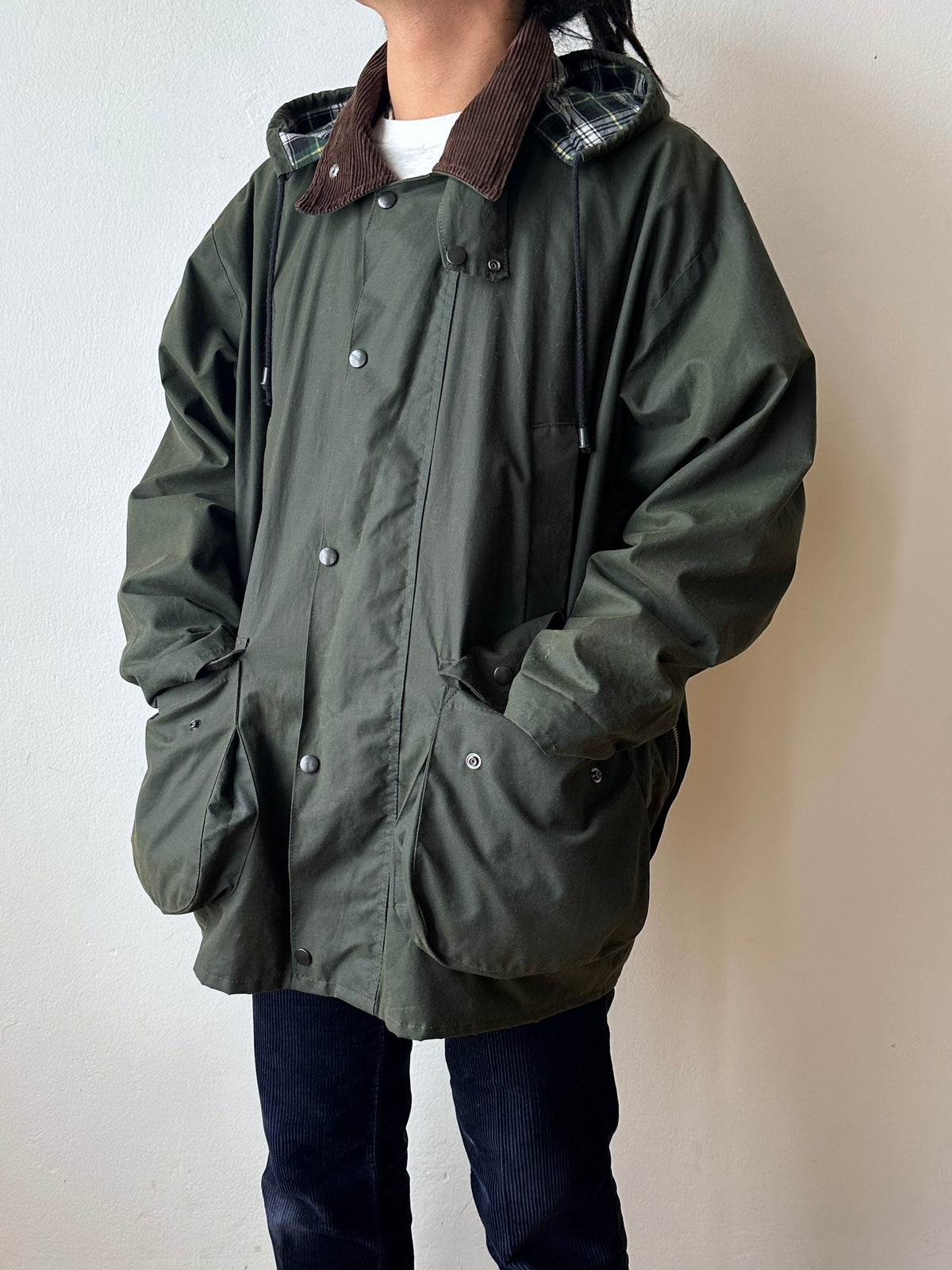 1990s British waxed cotton jacket