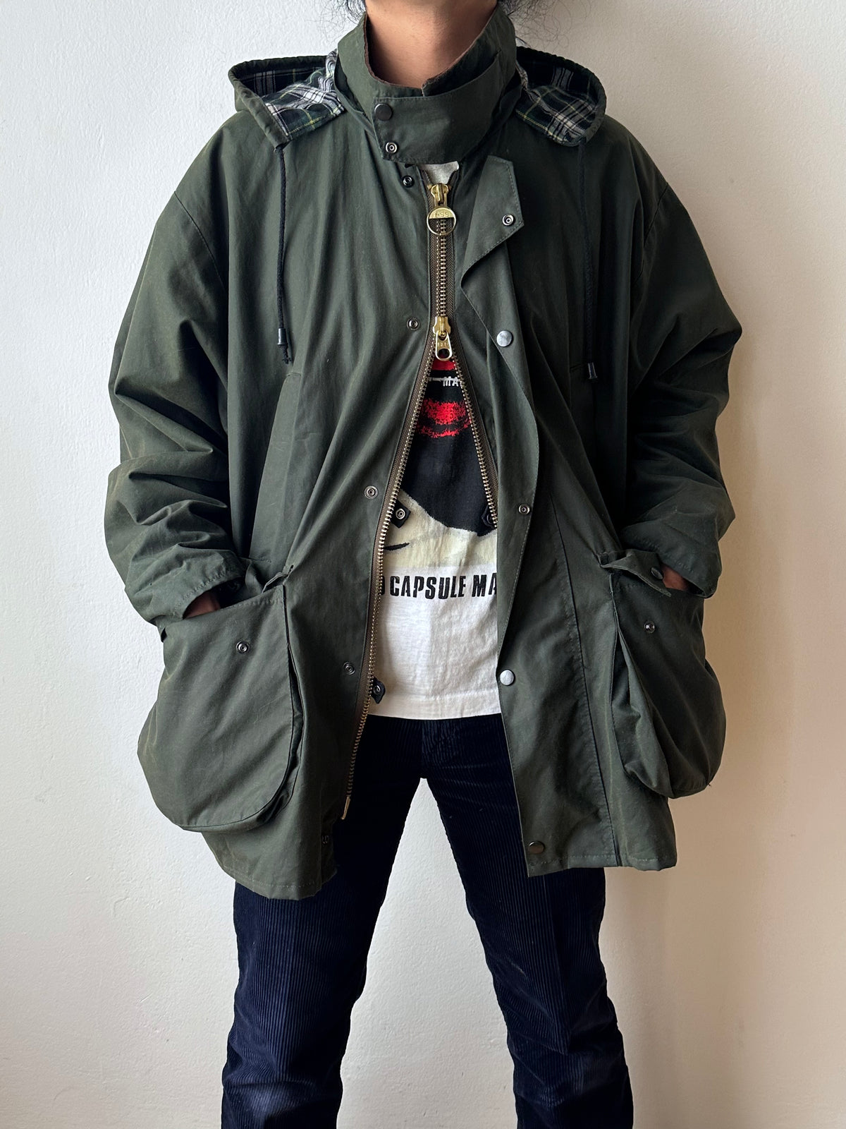 1990s British waxed cotton jacket
