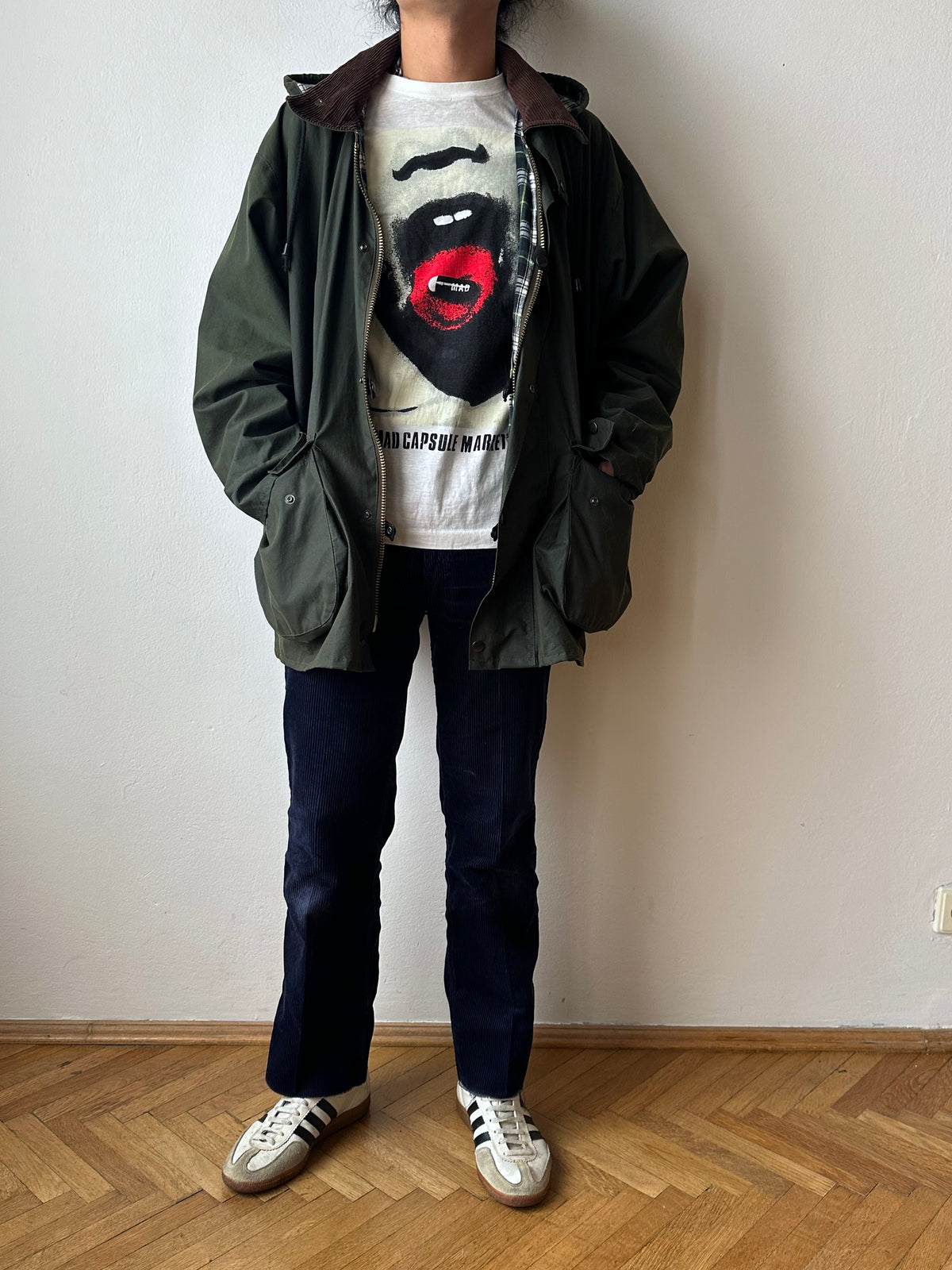 1990s British waxed cotton jacket
