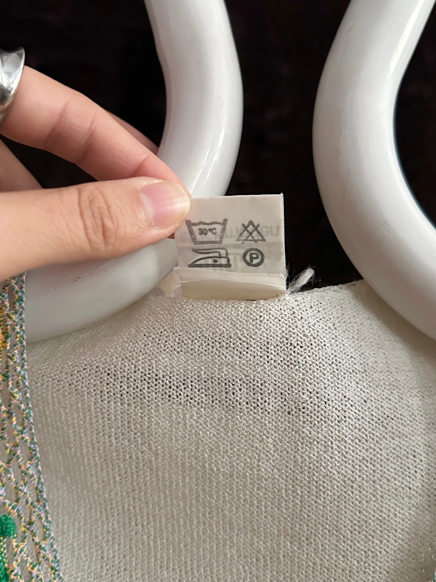 70s flower crochet chest summer knit