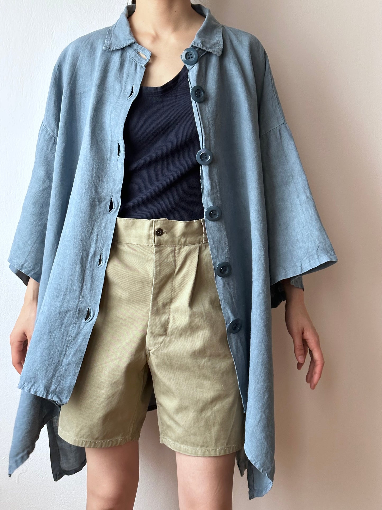 big boxy linen shirt