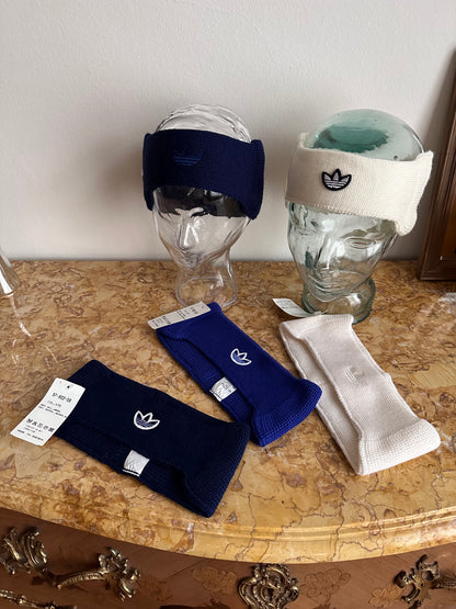 90s Adidas Headband , Dark Navy , Dead stock