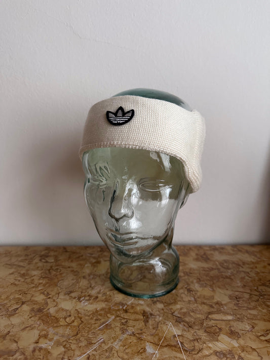 90s Adidas Headband , Cream white , Dead stock