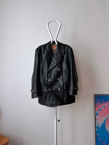 50's 1950's TOTO Praha Prague Vintage clothing store 古着屋 古着 50年代 Leather Jacket Sport Jacket スポジャケ レザージャケット レザー 革ジャン Black 黒 German Germany ドイツ ユーロ古着 ヨーロッパ古着 古着卸 ヴィンテージ プラハ