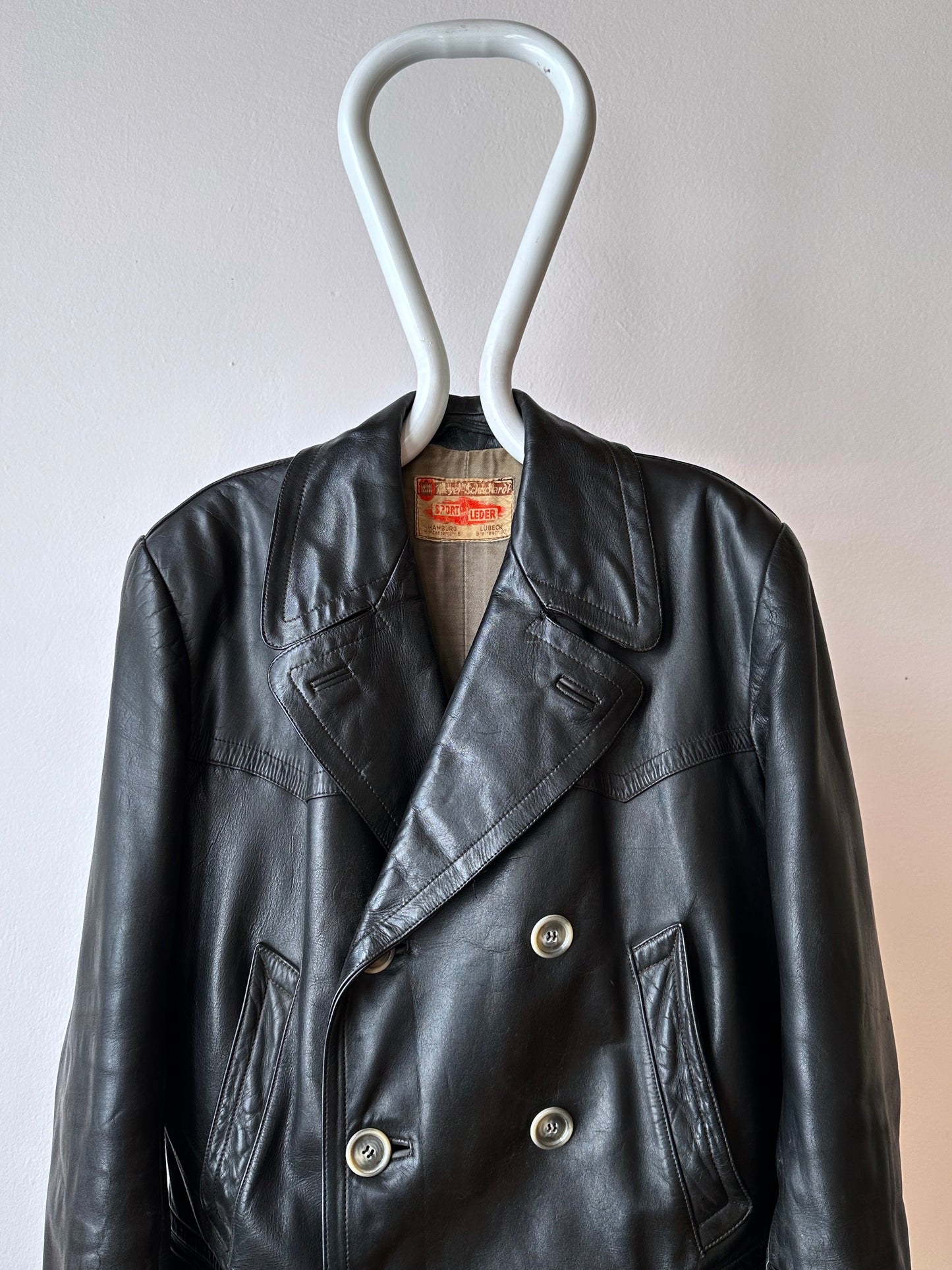 50's 1950's TOTO Praha Prague Vintage clothing store 古着屋 古着 50年代 Leather Jacket Sport Jacket スポジャケ レザージャケット レザー 革ジャン Black 黒 German Germany ドイツ ユーロ古着 ヨーロッパ古着 古着卸 ヴィンテージ プラハ