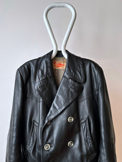 50's 1950's TOTO Praha Prague Vintage clothing store 古着屋 古着 50年代 Leather Jacket Sport Jacket スポジャケ レザージャケット レザー 革ジャン Black 黒 German Germany ドイツ ユーロ古着 ヨーロッパ古着 古着卸 ヴィンテージ プラハ
