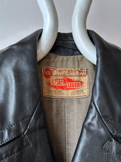 50's 1950's TOTO Praha Prague Vintage clothing store 古着屋 古着 50年代 Leather Jacket Sport Jacket スポジャケ レザージャケット レザー 革ジャン Black 黒 German Germany ドイツ ユーロ古着 ヨーロッパ古着 古着卸 ヴィンテージ プラハ
