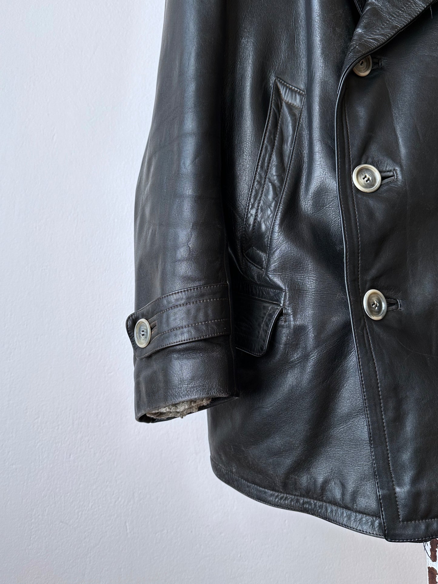 50's 1950's TOTO Praha Prague Vintage clothing store 古着屋 古着 50年代 Leather Jacket Sport Jacket スポジャケ レザージャケット レザー 革ジャン Black 黒 German Germany ドイツ ユーロ古着 ヨーロッパ古着 古着卸 ヴィンテージ プラハ