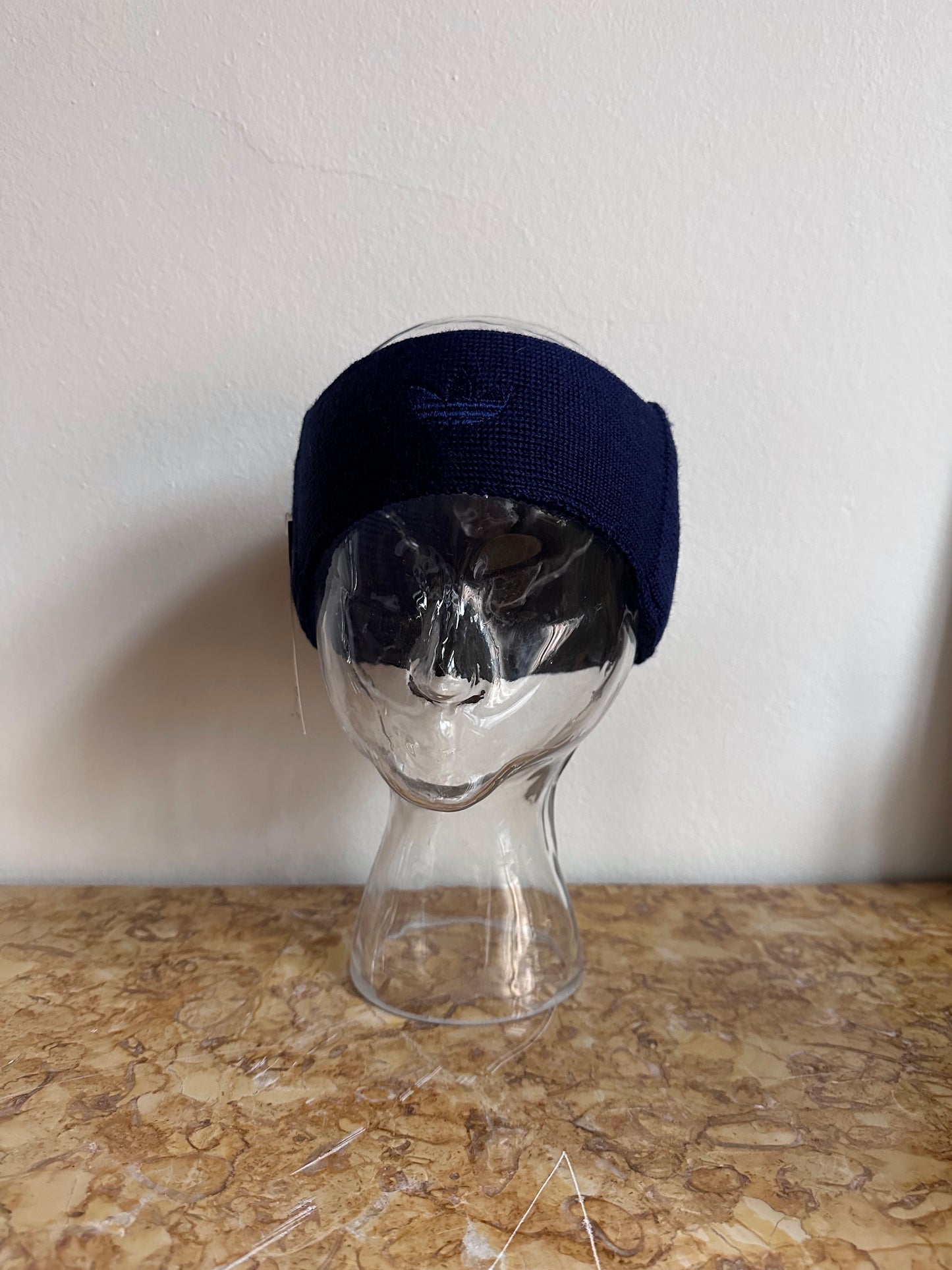 90s Adidas Headband , Dark Navy , Dead stock