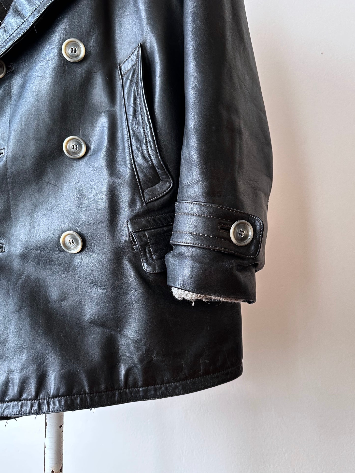 50's 1950's TOTO Praha Prague Vintage clothing store 古着屋 古着 50年代 Leather Jacket Sport Jacket スポジャケ レザージャケット レザー 革ジャン Black 黒 German Germany ドイツ ユーロ古着 ヨーロッパ古着 古着卸 ヴィンテージ プラハ