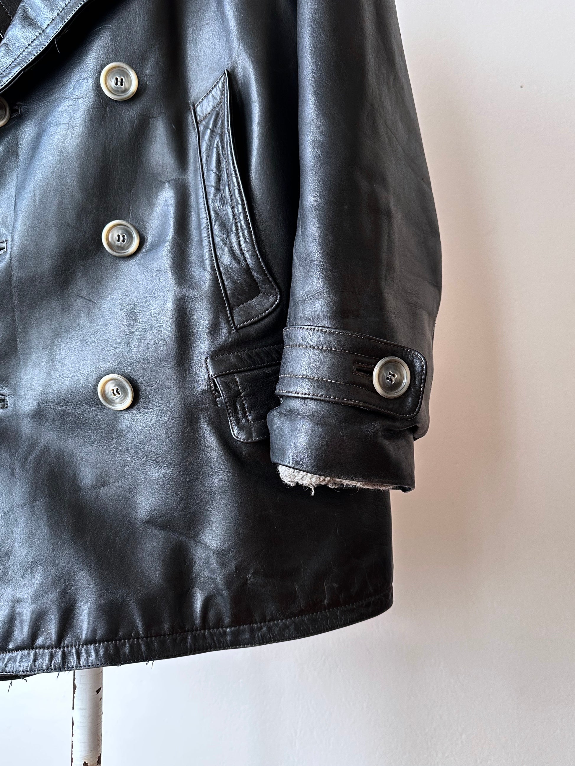 50's 1950's TOTO Praha Prague Vintage clothing store 古着屋 古着 50年代 Leather Jacket Sport Jacket スポジャケ レザージャケット レザー 革ジャン Black 黒 German Germany ドイツ ユーロ古着 ヨーロッパ古着 古着卸 ヴィンテージ プラハ