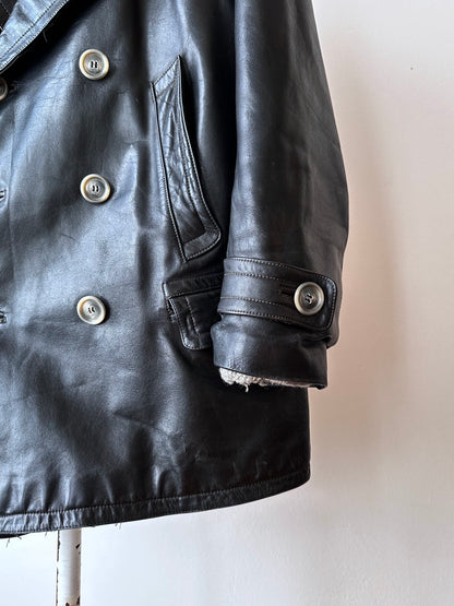 50's 1950's TOTO Praha Prague Vintage clothing store 古着屋 古着 50年代 Leather Jacket Sport Jacket スポジャケ レザージャケット レザー 革ジャン Black 黒 German Germany ドイツ ユーロ古着 ヨーロッパ古着 古着卸 ヴィンテージ プラハ
