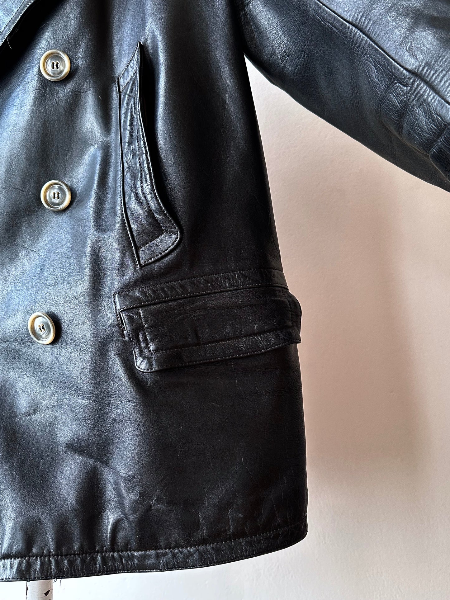 50's 1950's TOTO Praha Prague Vintage clothing store 古着屋 古着 50年代 Leather Jacket Sport Jacket スポジャケ レザージャケット レザー 革ジャン Black 黒 German Germany ドイツ ユーロ古着 ヨーロッパ古着 古着卸 ヴィンテージ プラハ