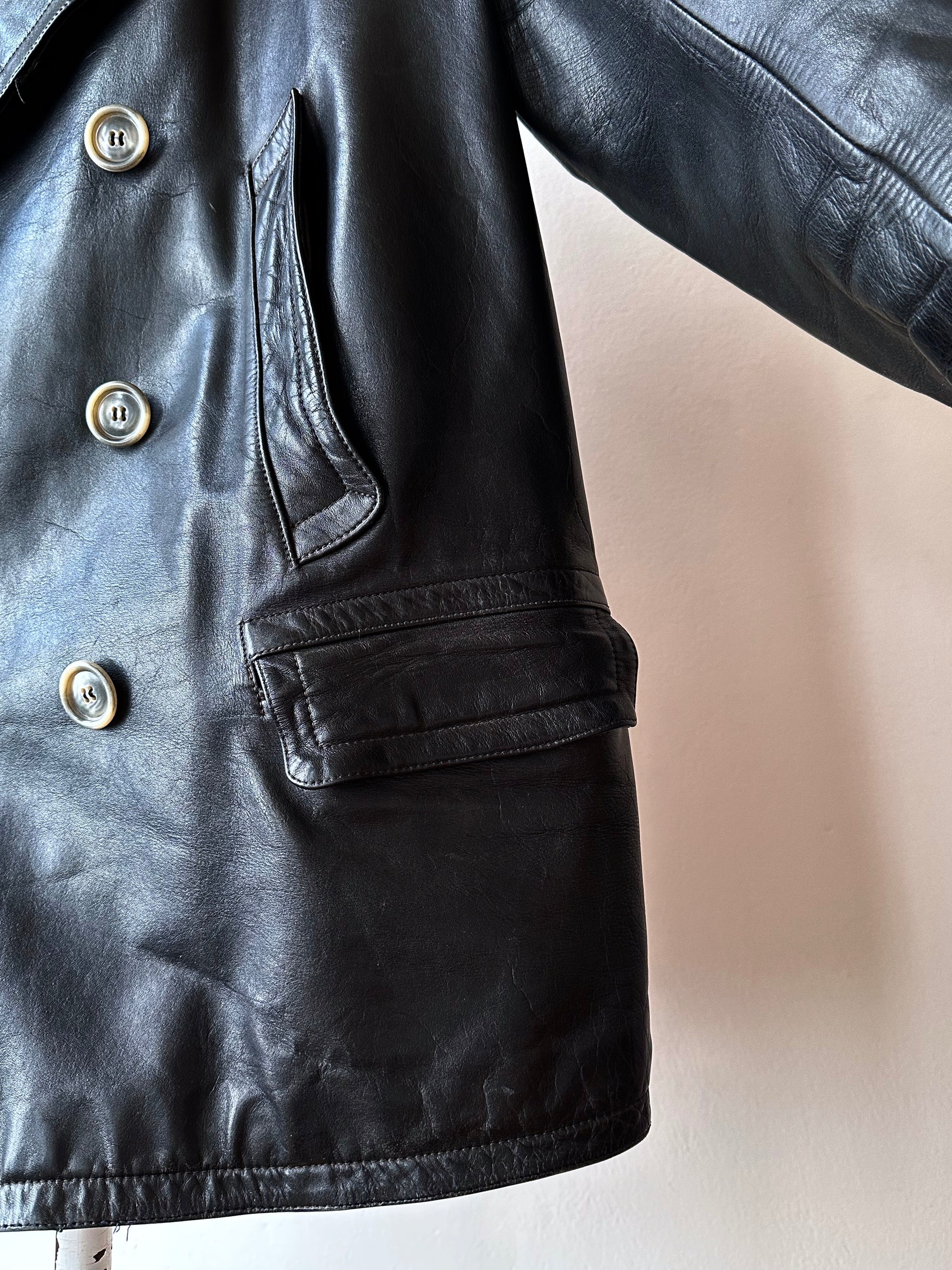 50's 1950's TOTO Praha Prague Vintage clothing store 古着屋 古着 50年代 Leather Jacket Sport Jacket スポジャケ レザージャケット レザー 革ジャン Black 黒 German Germany ドイツ ユーロ古着 ヨーロッパ古着 古着卸 ヴィンテージ プラハ