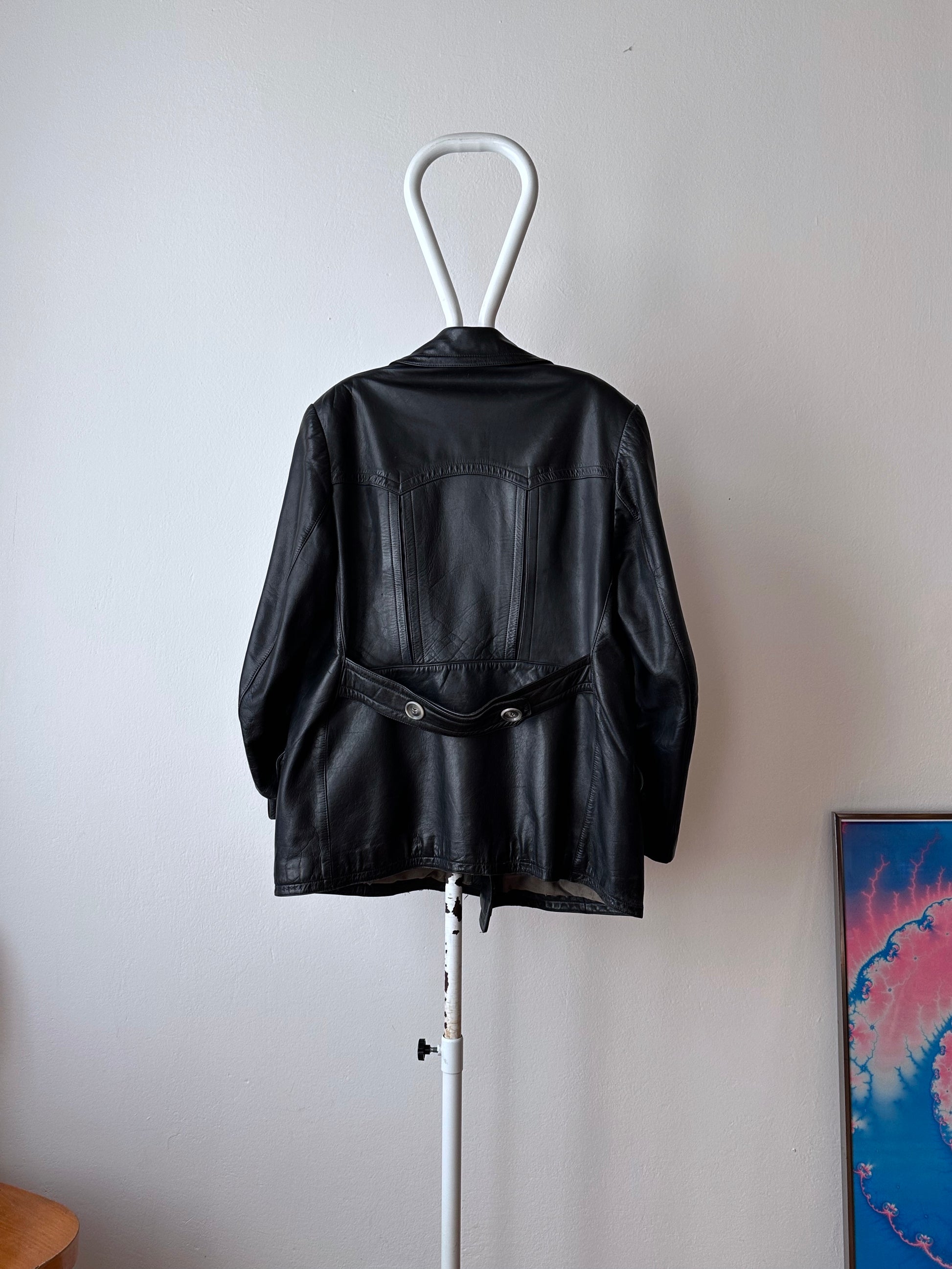 50's 1950's TOTO Praha Prague Vintage clothing store 古着屋 古着 50年代 Leather Jacket Sport Jacket スポジャケ レザージャケット レザー 革ジャン Black 黒 German Germany ドイツ ユーロ古着 ヨーロッパ古着 古着卸 ヴィンテージ プラハ