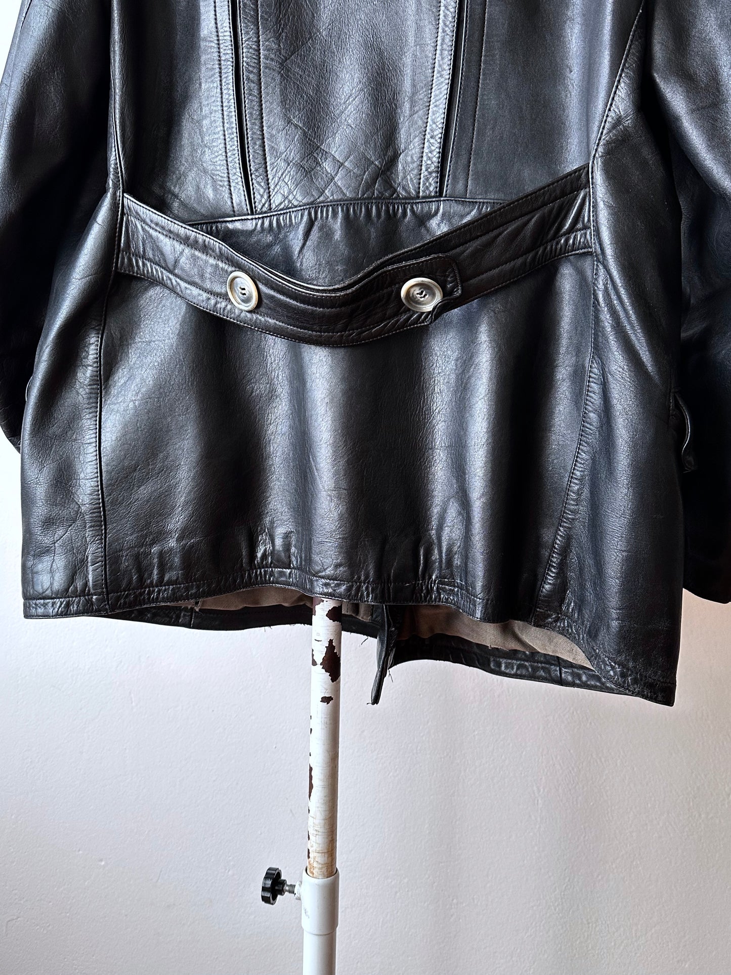 50's 1950's TOTO Praha Prague Vintage clothing store 古着屋 古着 50年代 Leather Jacket Sport Jacket スポジャケ レザージャケット レザー 革ジャン Black 黒 German Germany ドイツ ユーロ古着 ヨーロッパ古着 古着卸 ヴィンテージ プラハ