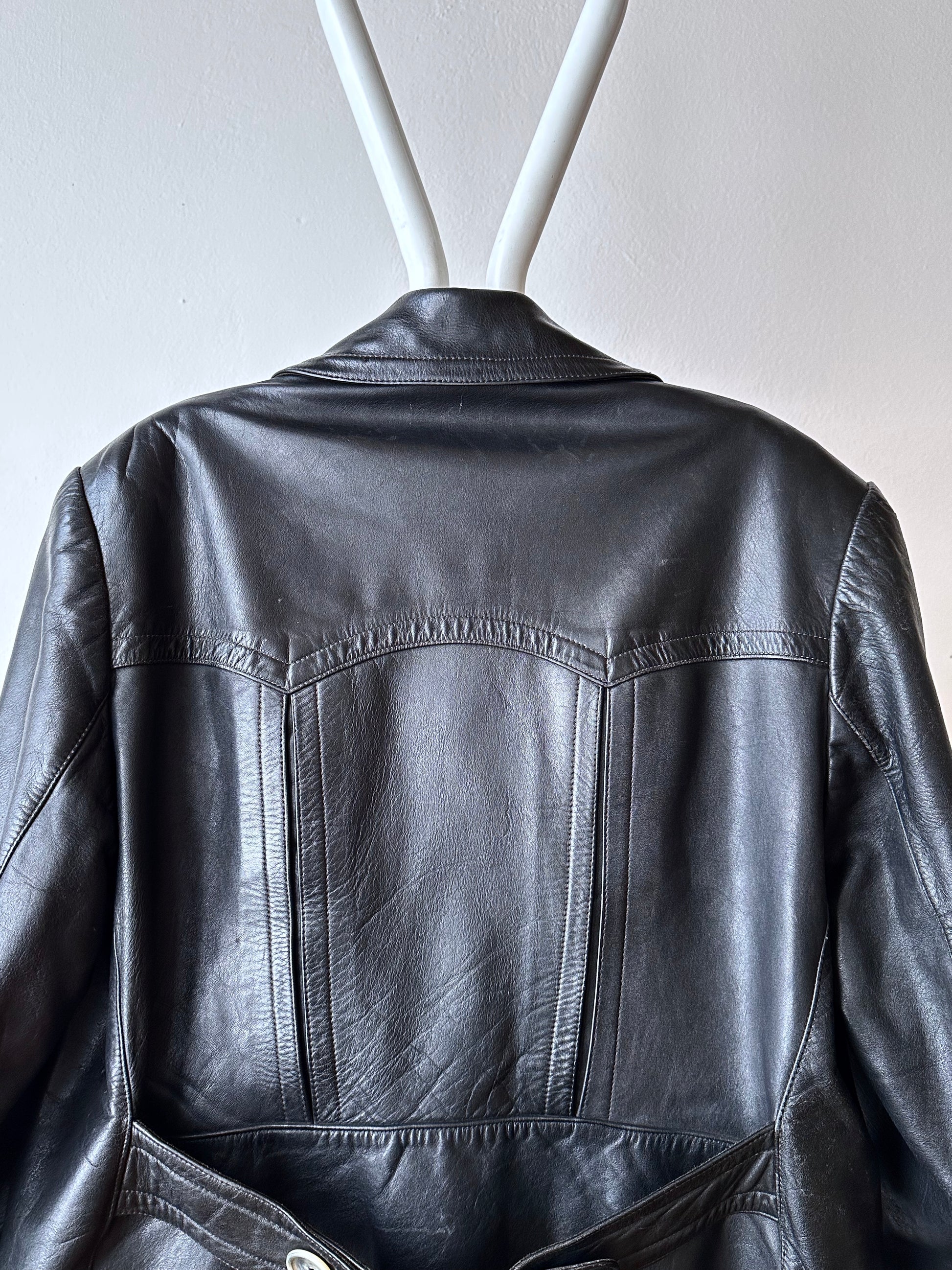 50's 1950's TOTO Praha Prague Vintage clothing store 古着屋 古着 50年代 Leather Jacket Sport Jacket スポジャケ レザージャケット レザー 革ジャン Black 黒 German Germany ドイツ ユーロ古着 ヨーロッパ古着 古着卸 ヴィンテージ プラハ