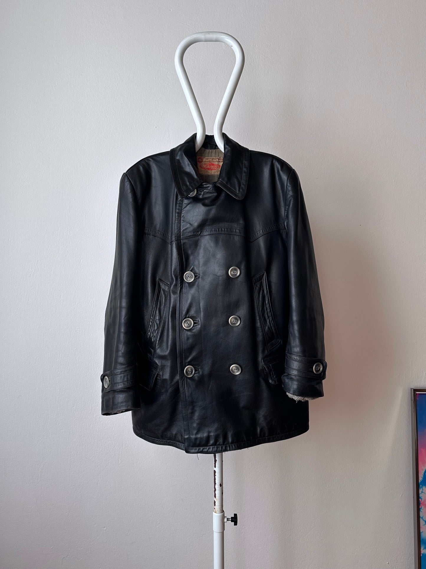 50's 1950's TOTO Praha Prague Vintage clothing store 古着屋 古着 50年代 Leather Jacket Sport Jacket スポジャケ レザージャケット レザー 革ジャン Black 黒 German Germany ドイツ ユーロ古着 ヨーロッパ古着 古着卸 ヴィンテージ プラハ