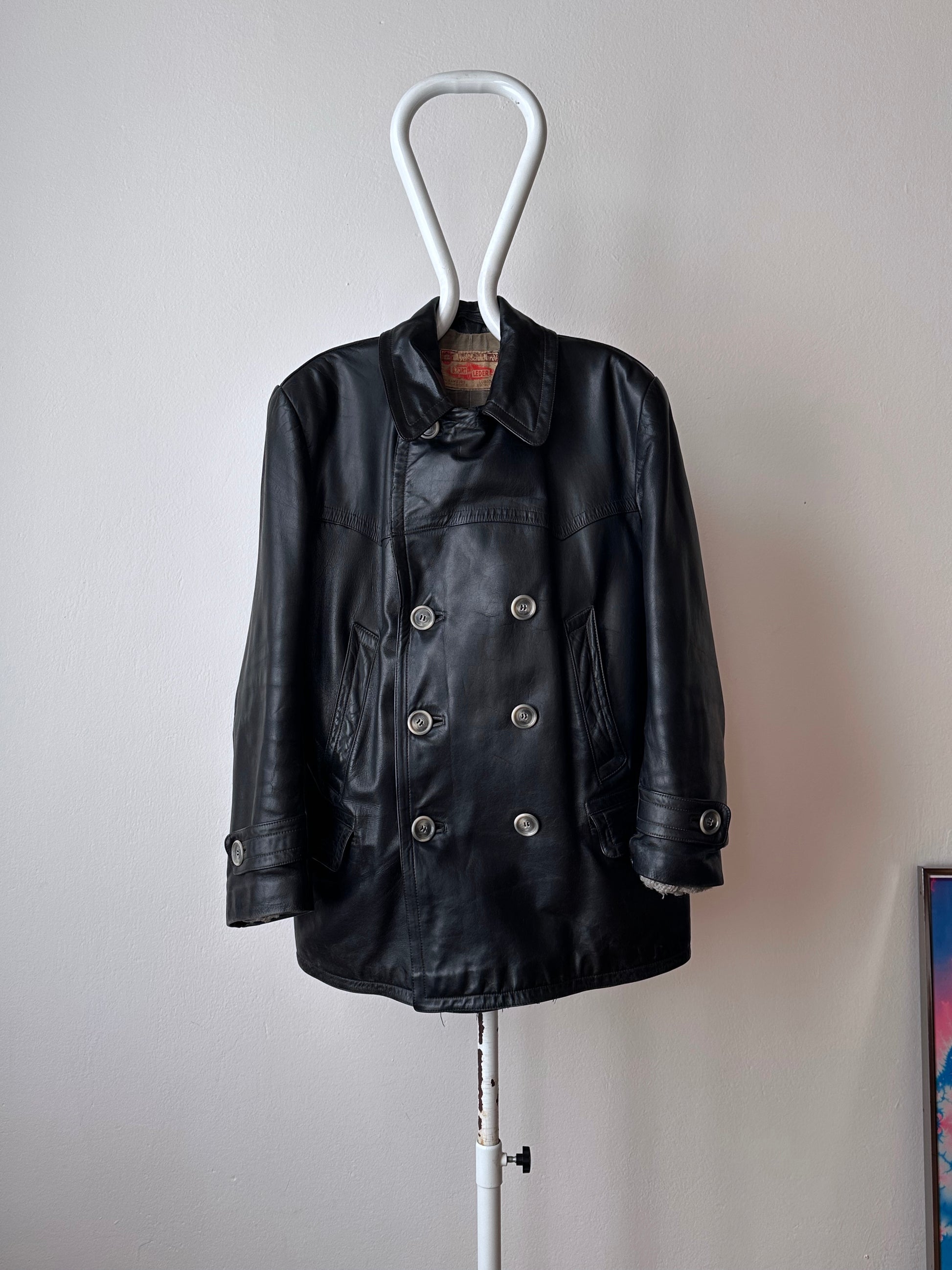 50's 1950's TOTO Praha Prague Vintage clothing store 古着屋 古着 50年代 Leather Jacket Sport Jacket スポジャケ レザージャケット レザー 革ジャン Black 黒 German Germany ドイツ ユーロ古着 ヨーロッパ古着 古着卸 ヴィンテージ プラハ