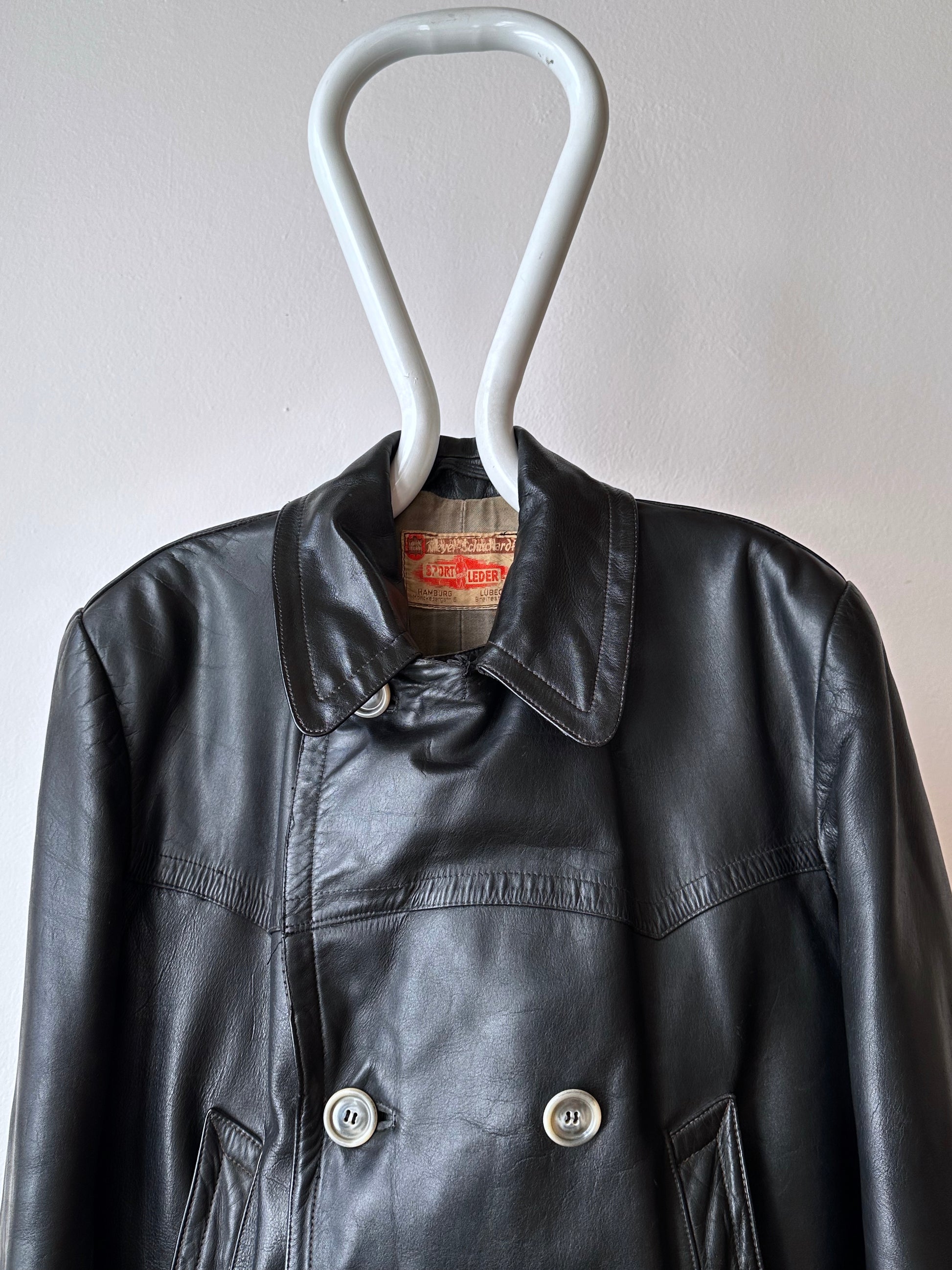 50's 1950's TOTO Praha Prague Vintage clothing store 古着屋 古着 50年代 Leather Jacket Sport Jacket スポジャケ レザージャケット レザー 革ジャン Black 黒 German Germany ドイツ ユーロ古着 ヨーロッパ古着 古着卸 ヴィンテージ プラハ