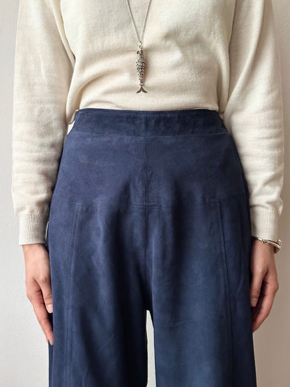 Brigitte Naux suede sweatpants