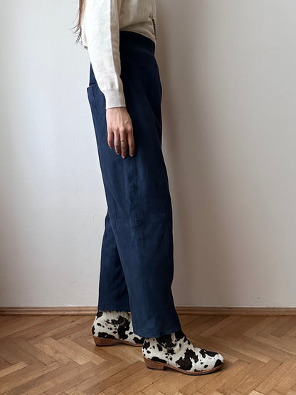 Brigitte Naux suede sweatpants