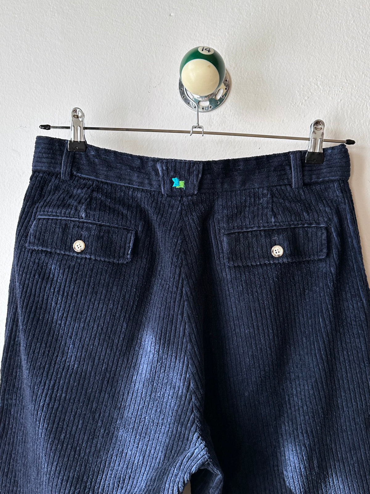 90s navy corduroy trouser W33-34