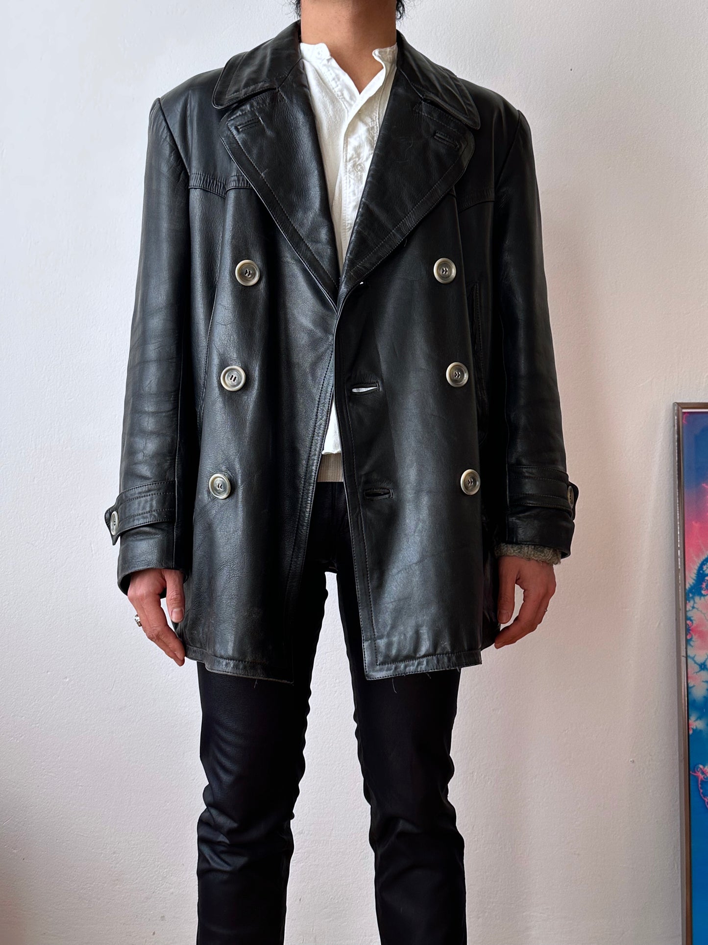 50's 1950's TOTO Praha Prague Vintage clothing store 古着屋 古着 50年代 Leather Jacket Sport Jacket スポジャケ レザージャケット レザー 革ジャン Black 黒 German Germany ドイツ ユーロ古着 ヨーロッパ古着 古着卸 ヴィンテージ プラハ