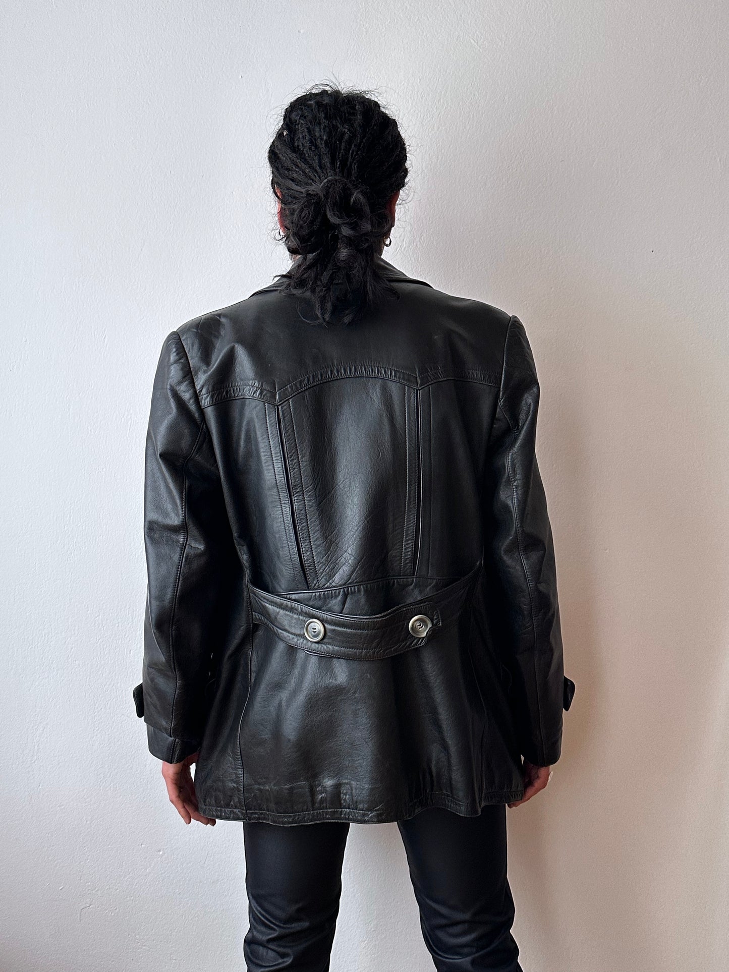 50's 1950's TOTO Praha Prague Vintage clothing store 古着屋 古着 50年代 Leather Jacket Sport Jacket スポジャケ レザージャケット レザー 革ジャン Black 黒 German Germany ドイツ ユーロ古着 ヨーロッパ古着 古着卸 ヴィンテージ プラハ