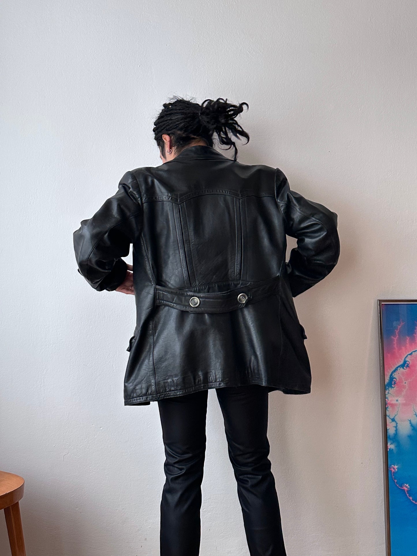 50's 1950's TOTO Praha Prague Vintage clothing store 古着屋 古着 50年代 Leather Jacket Sport Jacket スポジャケ レザージャケット レザー 革ジャン Black 黒 German Germany ドイツ ユーロ古着 ヨーロッパ古着 古着卸 ヴィンテージ プラハ