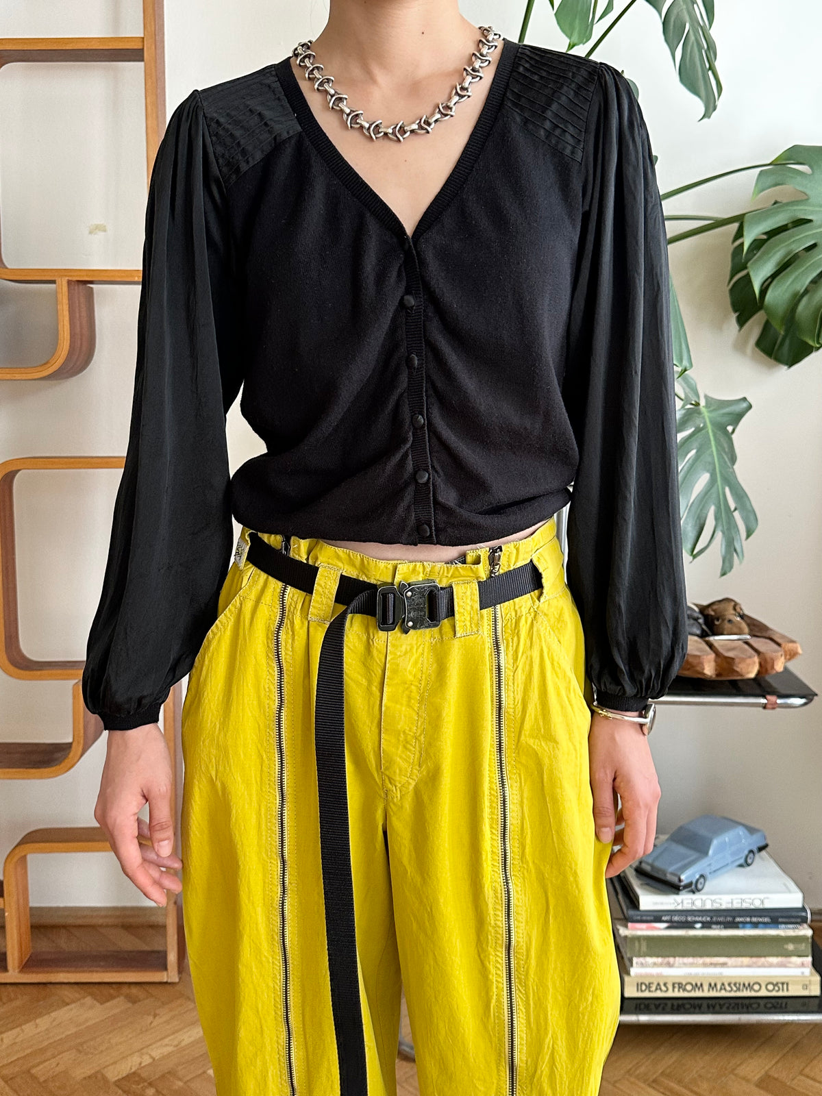 90s Christian Lacroix knit silk cardigan