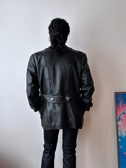 50's 1950's TOTO Praha Prague Vintage clothing store 古着屋 古着 50年代 Leather Jacket Sport Jacket スポジャケ レザージャケット レザー 革ジャン Black 黒 German Germany ドイツ ユーロ古着 ヨーロッパ古着 古着卸 ヴィンテージ プラハ